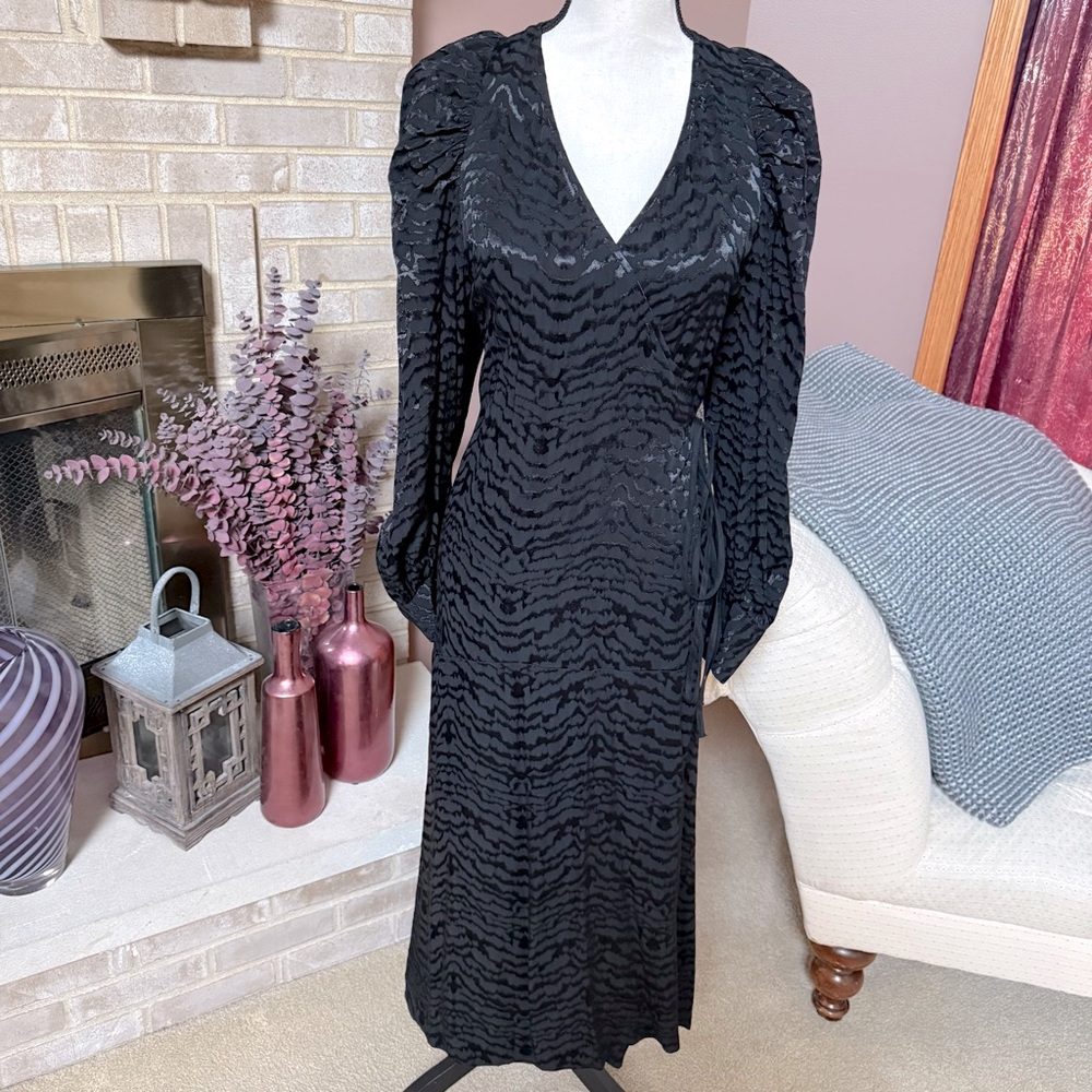 H&M Wrap Dress - Black Zebra Print